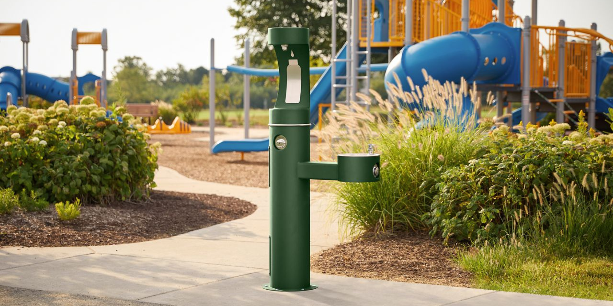 Outdoor Bottle Filling Stations and Drinking Fountains