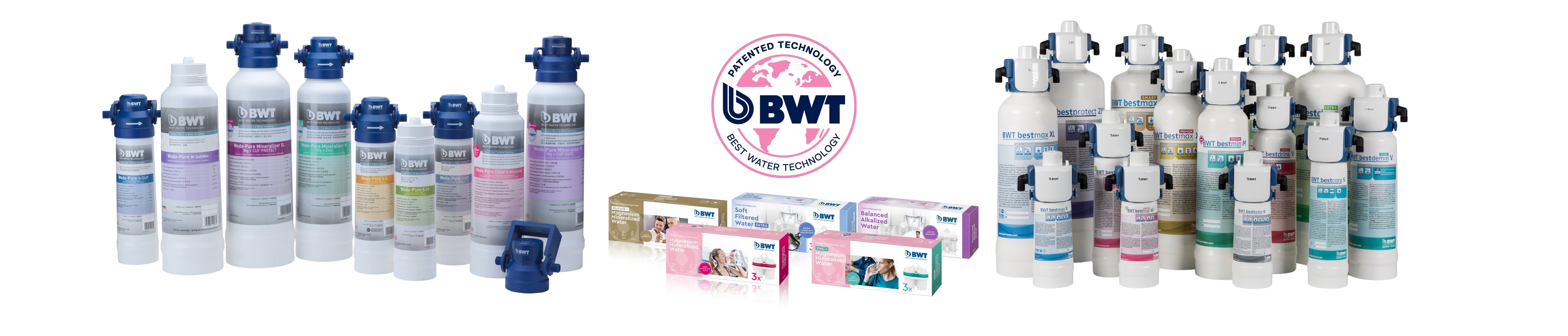 BWT filter cartridges from Woda-Pure series for drinking water and water+more for HoReCa