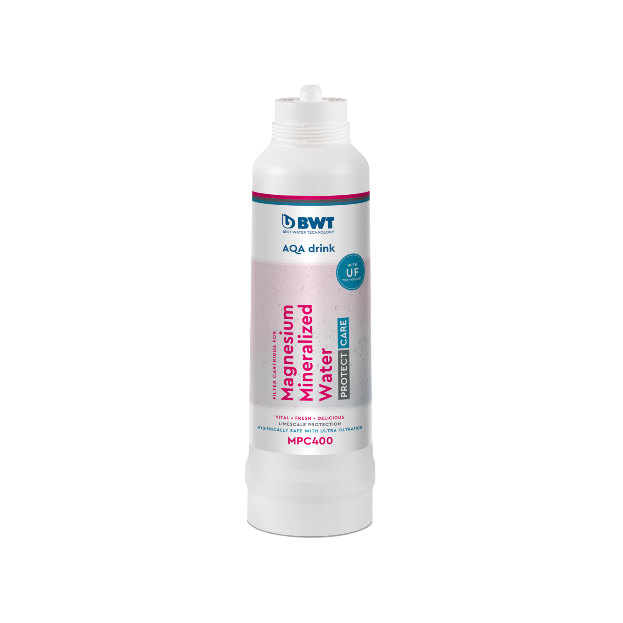 BWT AQA drink Magnesium Mineralized Water Protect Care (MPC) | + Magnesium; - Chlorine; - Limescale; - Bacteria; - Microplastics