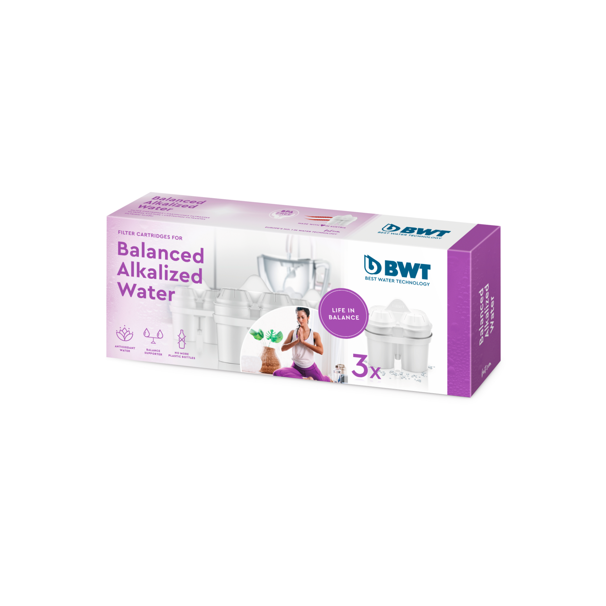 BWT Balanced Alkalized + Magnesium Mineralized Water 3-pack | 814463