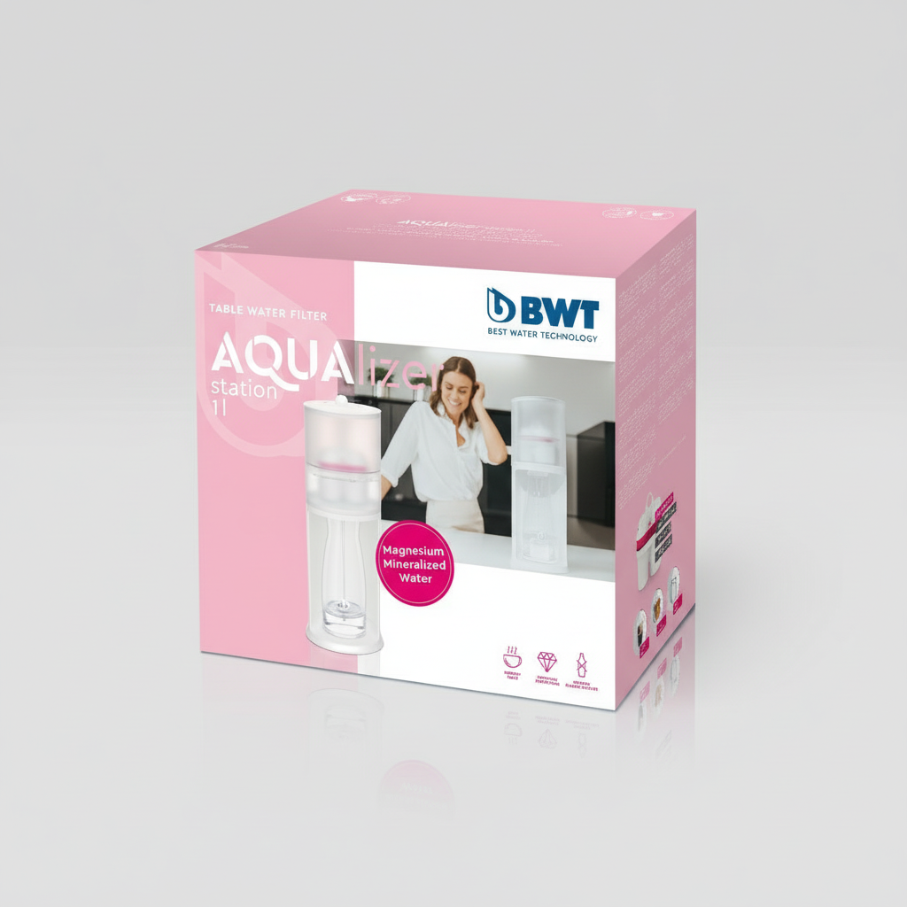 WM260813 BWT AQUAlizer Station incl. 1 Magnesium Mineralised cartridge incl. 1 glass carafe 125252562