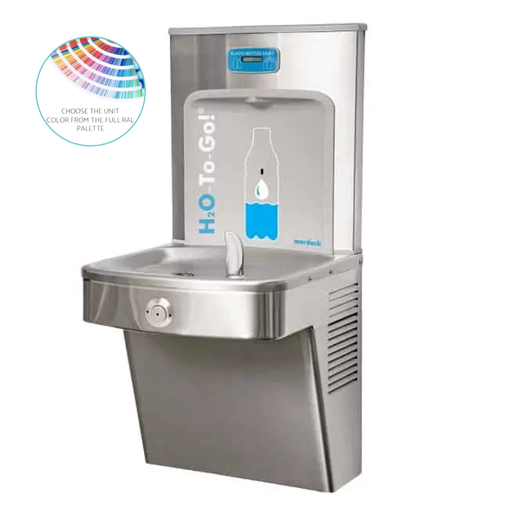 A171.8-BF12-BCD | 142.300.306 | Drinking water station with sensor and bottle counter + WATER COOLER