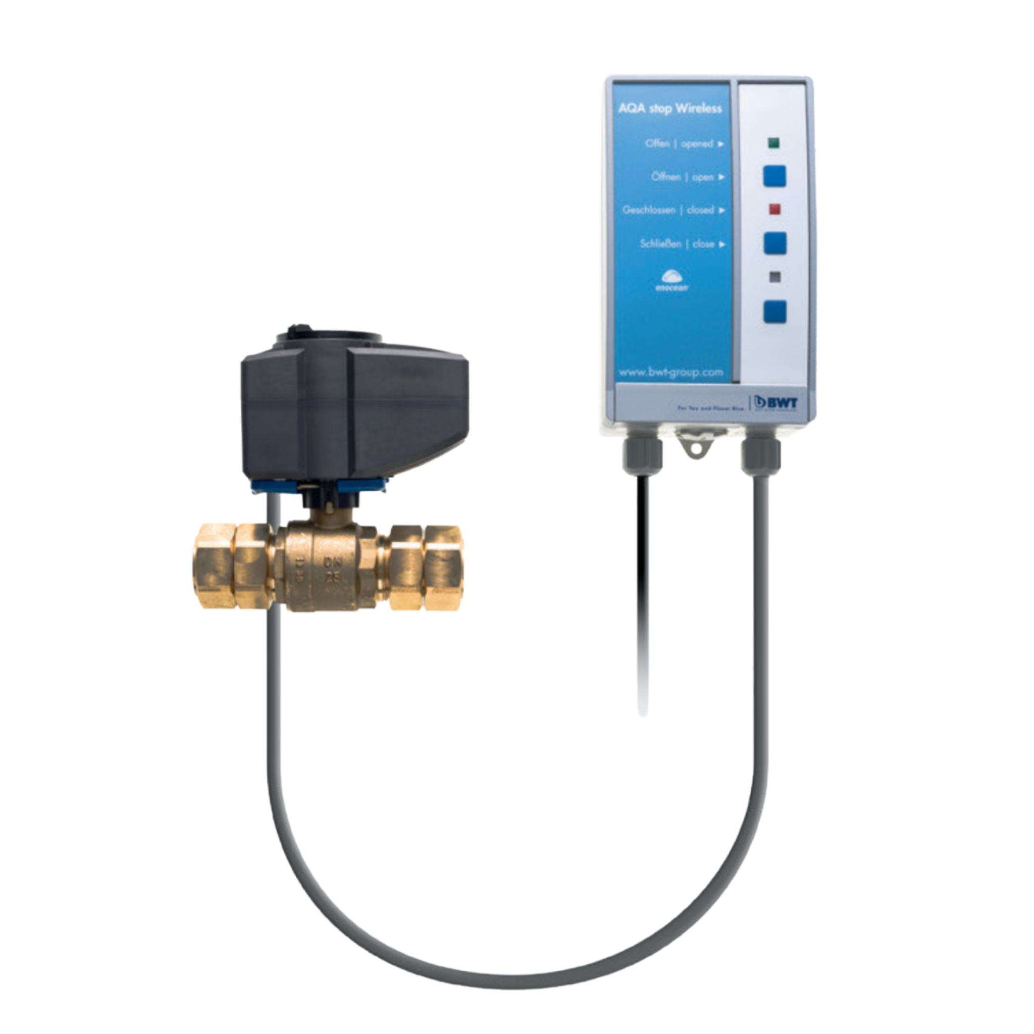 AQA Stop with AQA Guard wireless water sensor