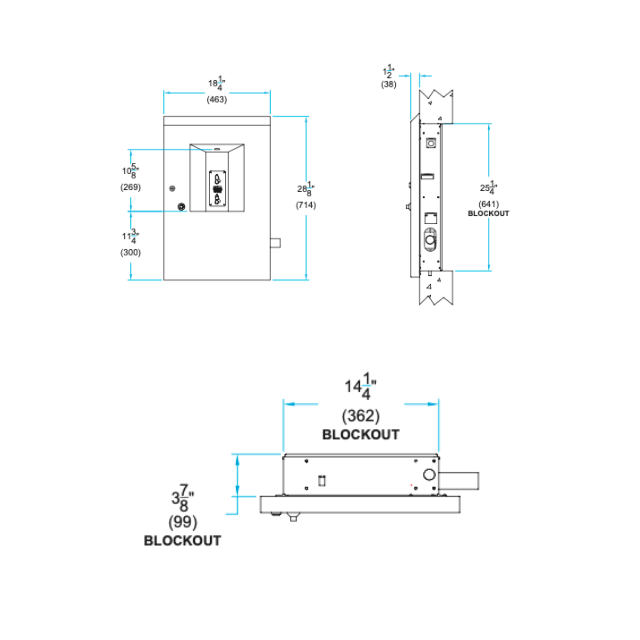 BF4 | 142.700.328 | Semi-Recessed, Touchless Water Bottle Filling Station - Non-Refrigerated, ADA, Stainless Steel