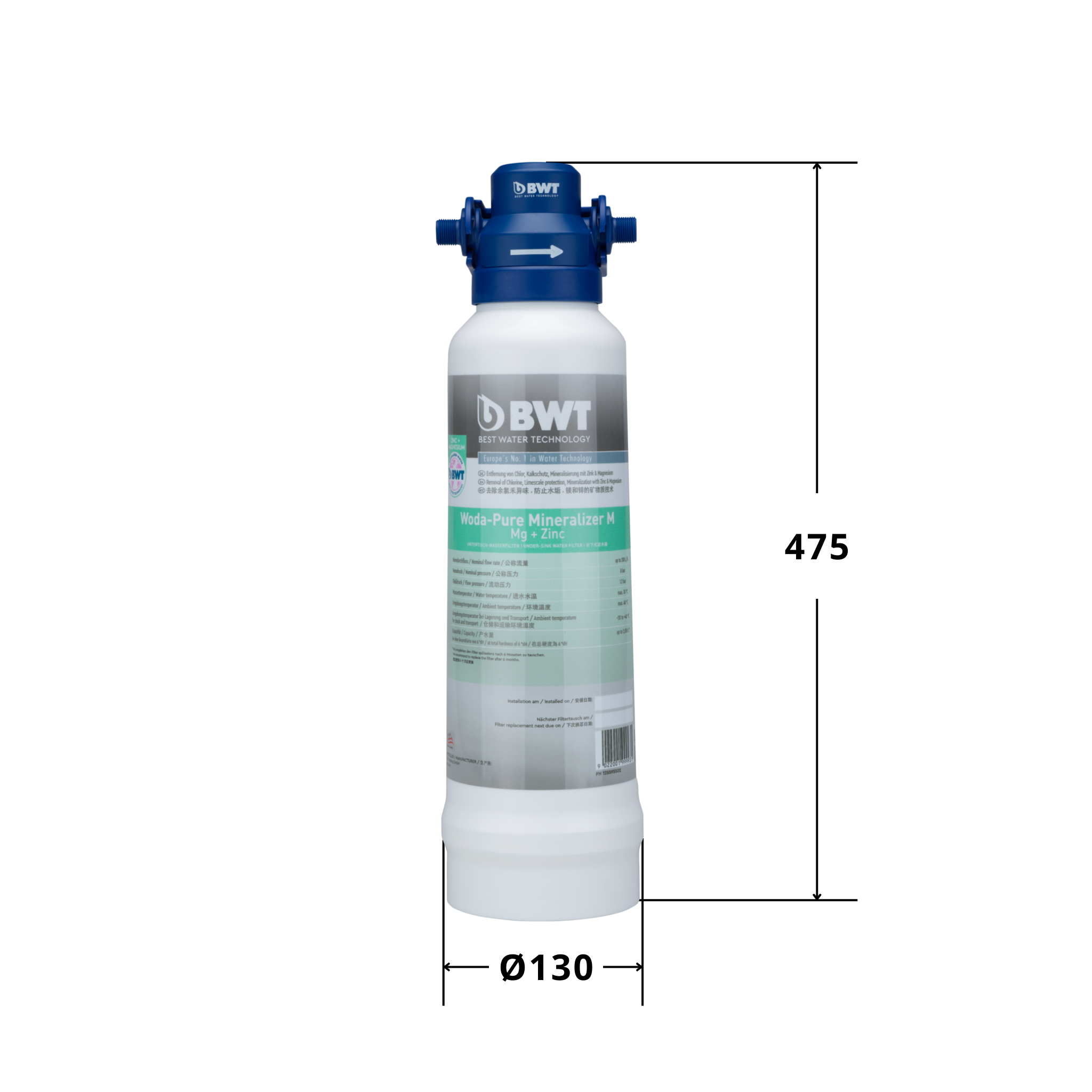 BW260131 5 Dzeramā ūdens filtrs Woda-Pure Mineralizer M Magnesium + ZINC 125595502 | 2050 L