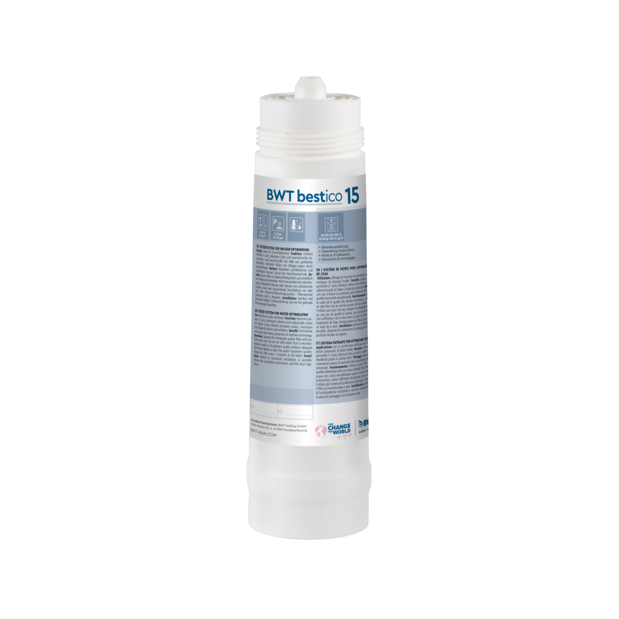BWT bestico 15 Cartridge single | 125596401| for ice-making appliances