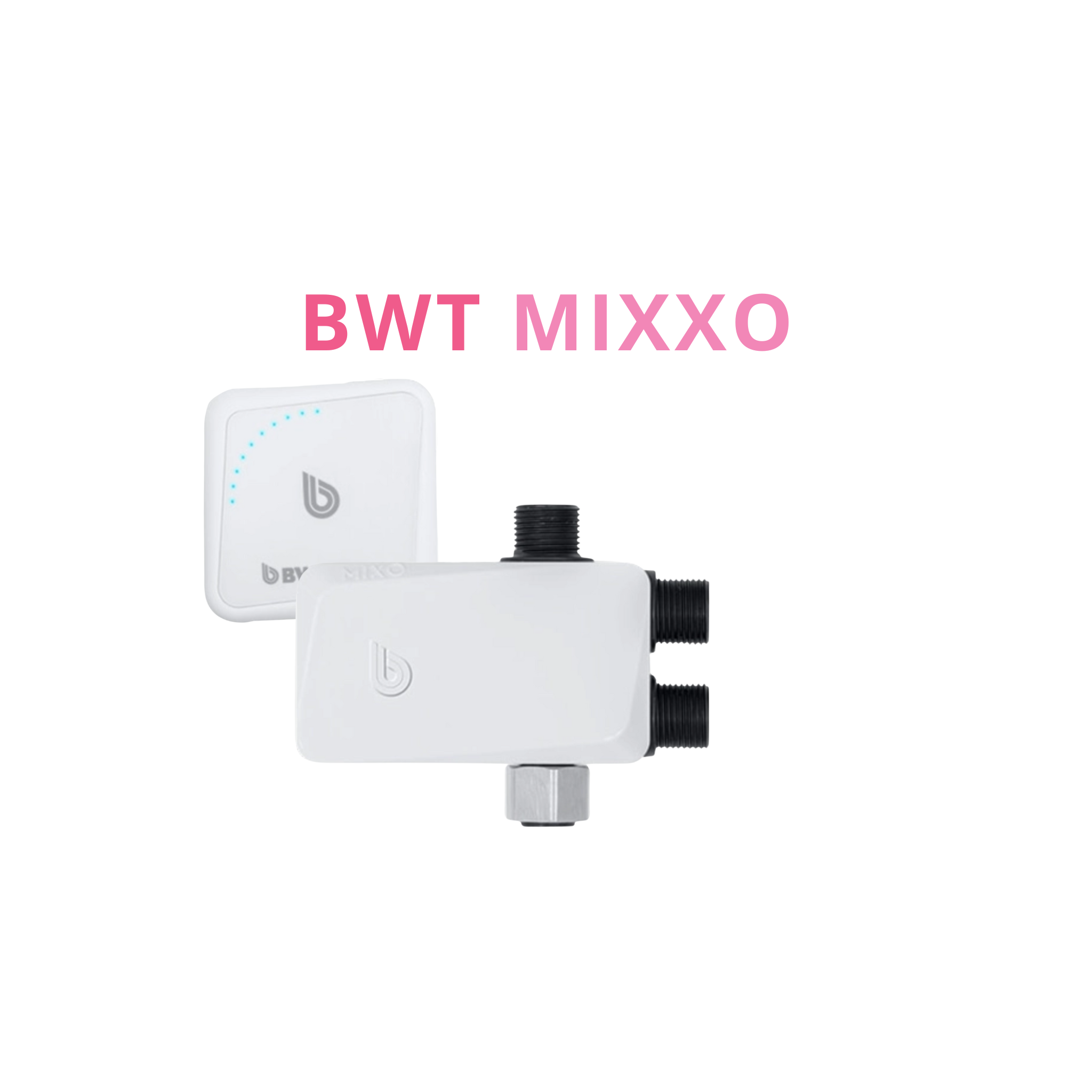 BWT MIXXO water treatment device on a white background