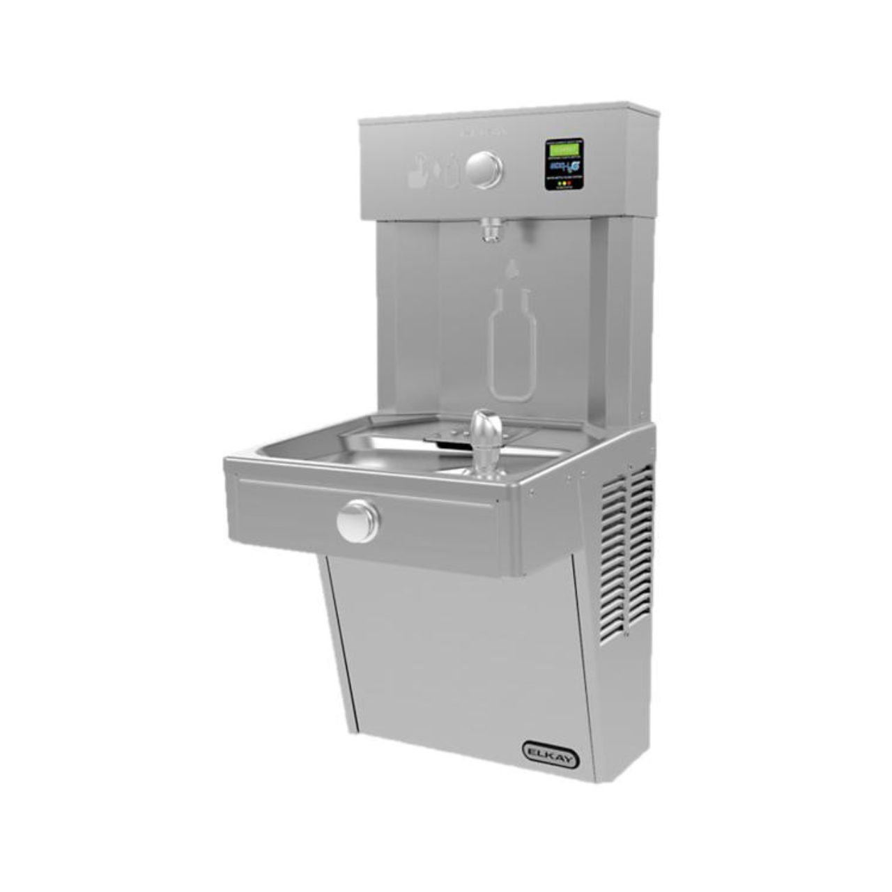 LVRC8WS2K | Elkay EZH2O Bottle Filling Station with Single Cooler Filtered Refrigerated Vandal-Resistant Stainless 220V