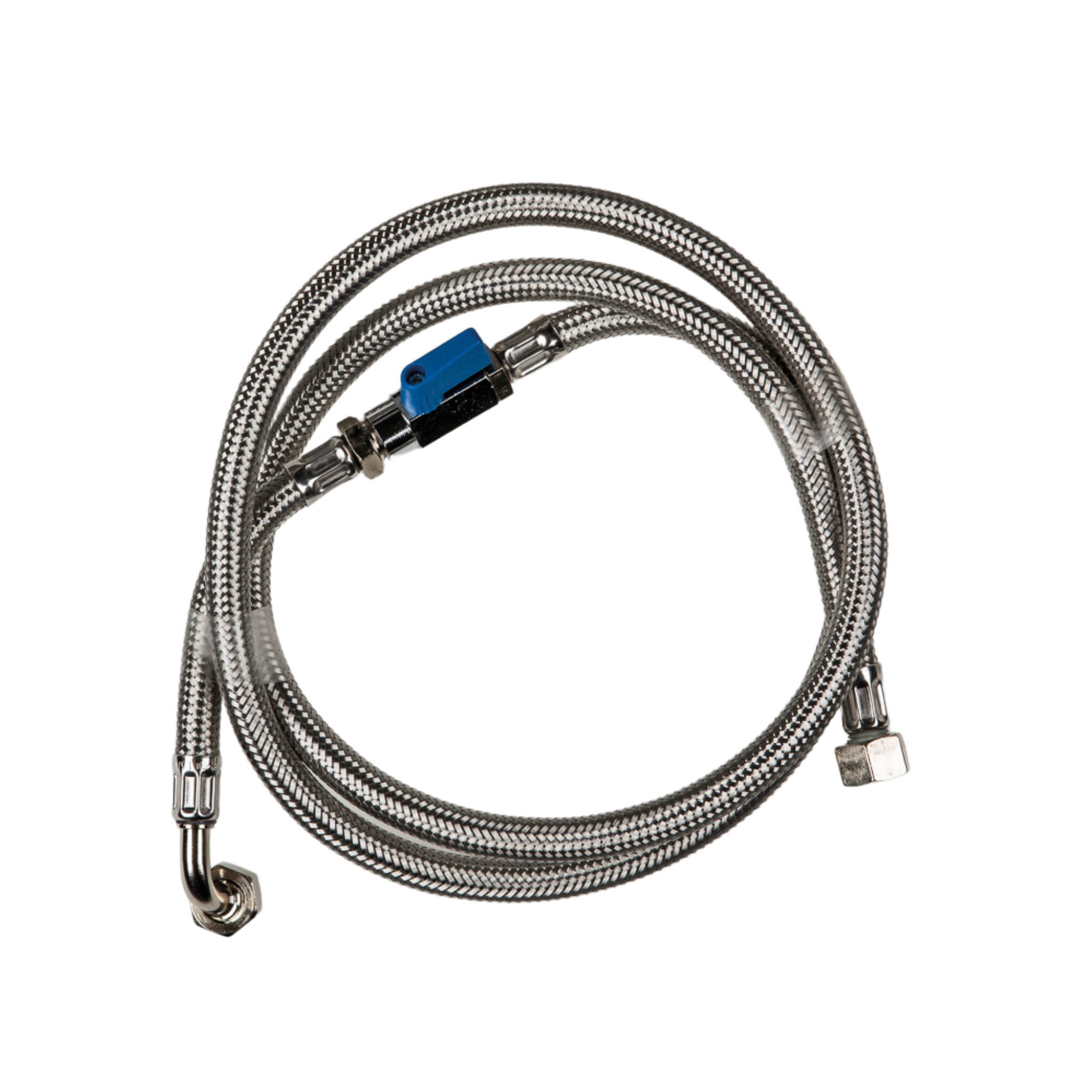 BWT bestmax 7 connection kit | 1 x BWT connecting hose with elbow and stopcock – 1500 mm, DN 8, 3/8“ x 3/8“ | FS00Y29A00