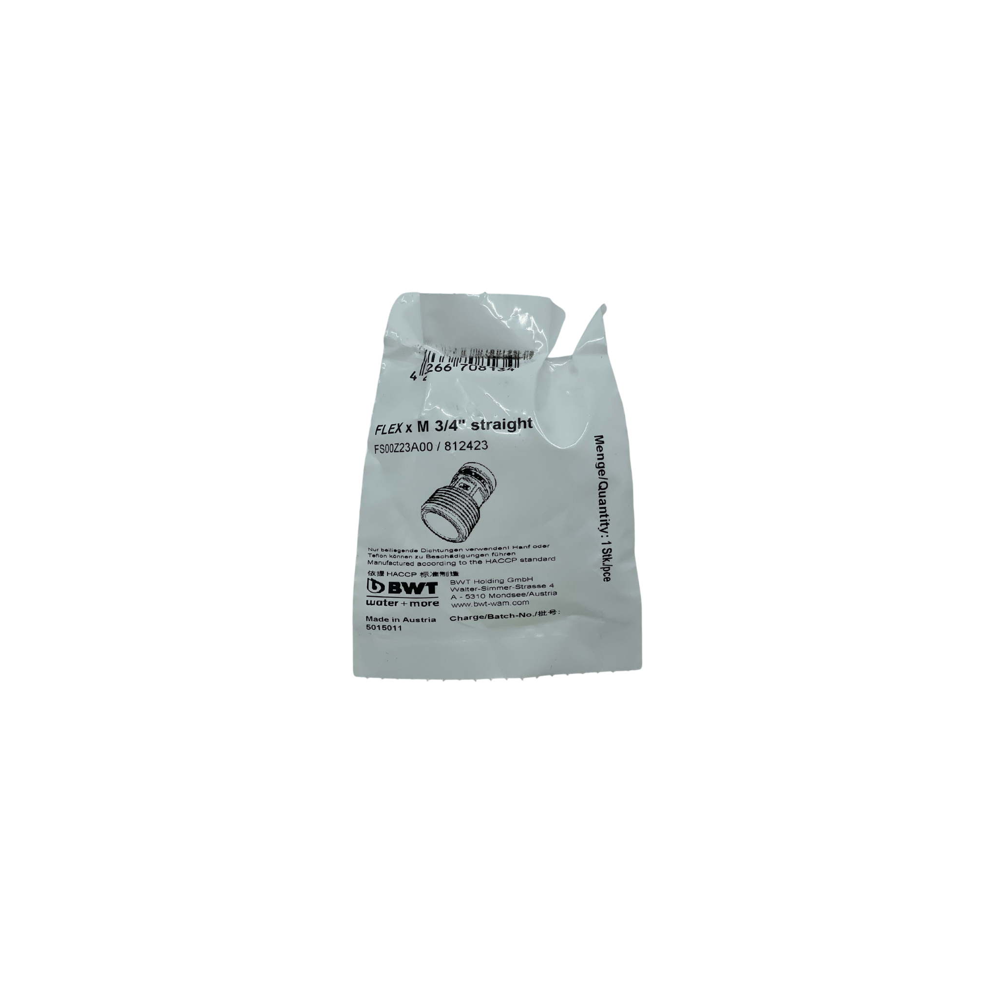 BWT besthead FLEX Connector straight, FLEX Insert x M 3/4“ made from GFP | FS00Z23A00