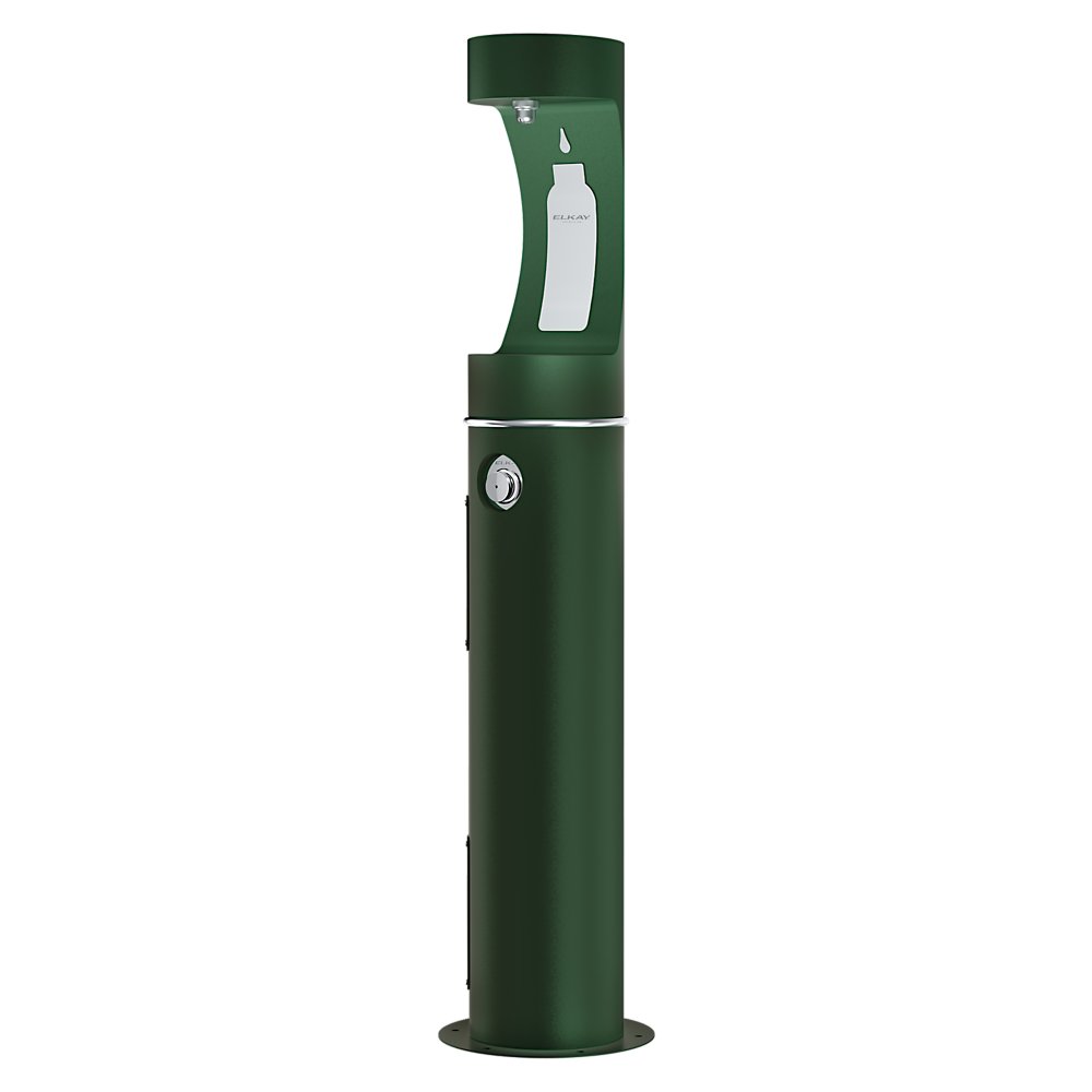 LK4400BFEVG | Elkay Outdoor ezH2O® Bottle Filling Station Pedestal Non-Filtered Non-Refrigerated Evergreen