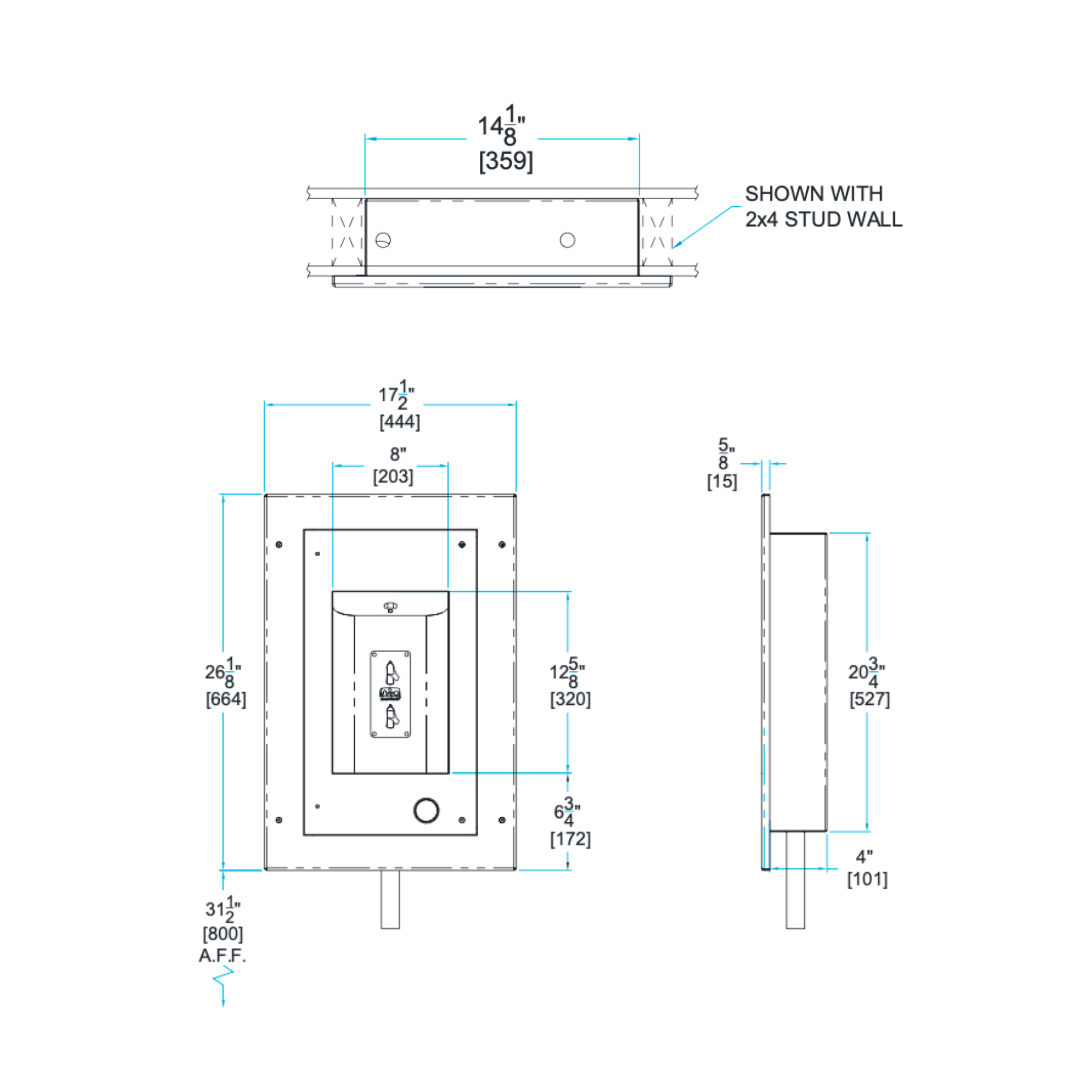 M-OBR4 | 142.200.300 | Recessed Outdoor Bottle Filler