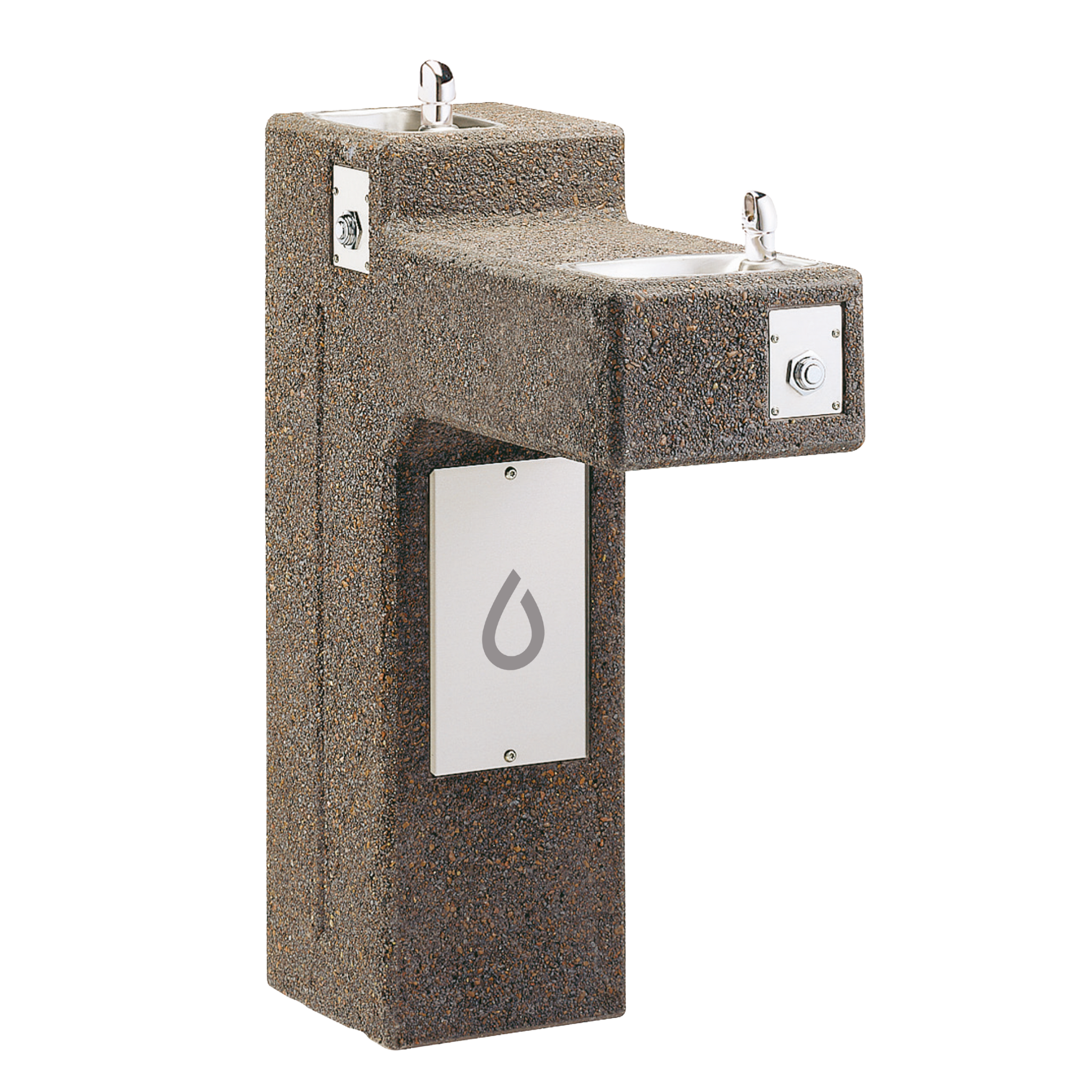 Murdock DF-DUAL | 154.552.106 | Dual-bowl, barrier-free drinking fountain accessible for people with disabilities TERRACOTTA