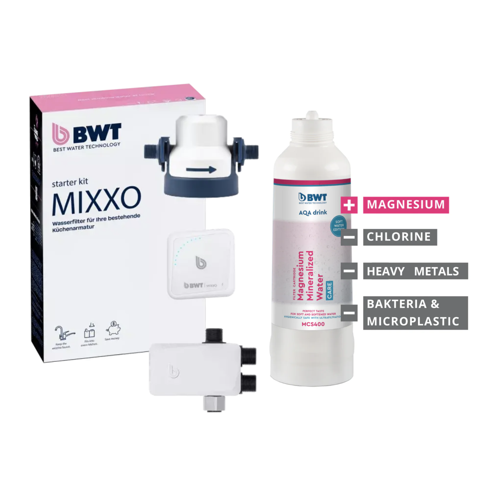 BWT MIXXO starter kit - AQA drink MCS400 | for SOFT or SOFTENED water