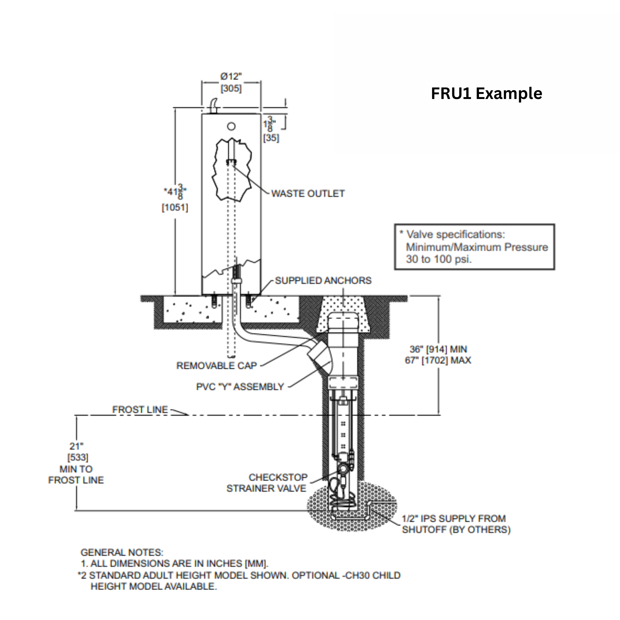 Murdock Below Ground, Freeze Resistant Valve FRU1