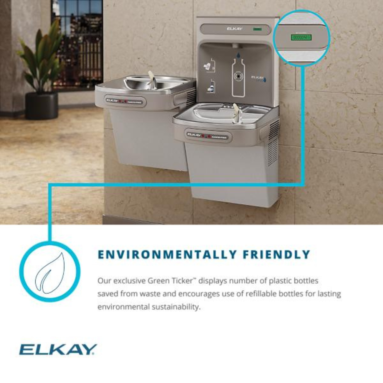 LZO8WSS2KN | Elkay EZH2O Hands Free Activation Bottle Filling Station with Single ADA Cooler Filtered Refrigerated Stainless 220V