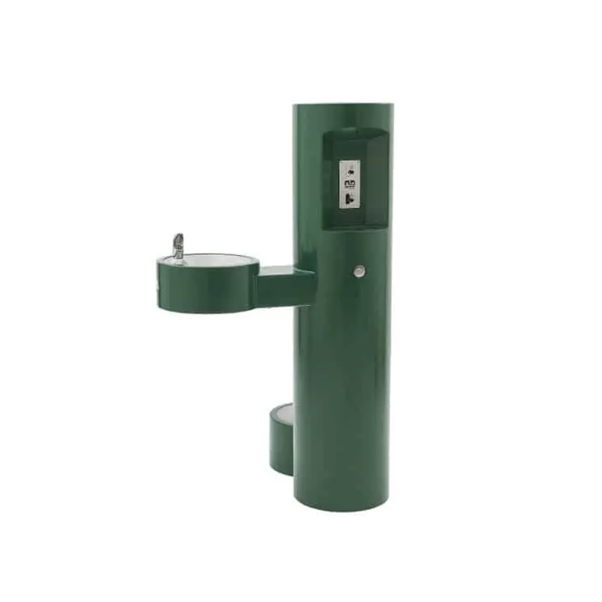 Āra brīvkrāns pudeļu uzpildei, ar padzeršanās strūklu un strūklu mājdzīvniekiem. GYM74MO-PF-BLR-KIT | 142.400.113 | Outdoor Pedestal Bottle Filler with Barrier-Free Drinking Fountain and Pet Fountain