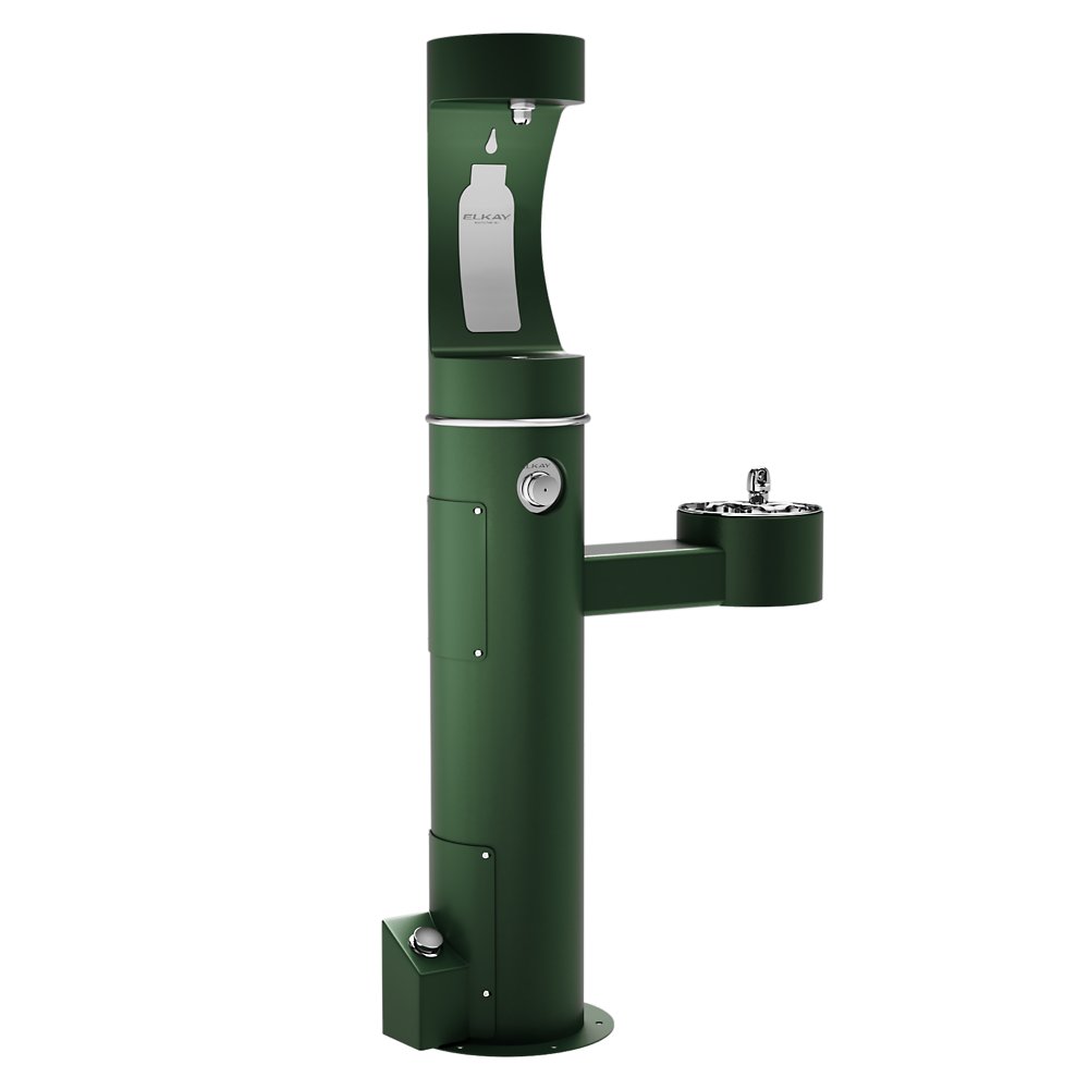 LK4420BF1UEVG | Elkay Outdoor ezH2O® Upper Bottle Filling Station Bi-Level Pedestal Non-Filtered Non-Refrigerated Evergreen