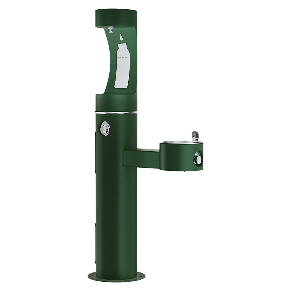 LK4420BF1UEVG | Elkay Outdoor ezH2O® Upper Bottle Filling Station Bi-Level Pedestal Non-Filtered Non-Refrigerated Evergreen