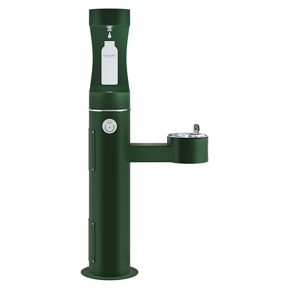 LK4420BF1UEVG | Elkay Outdoor ezH2O® Upper Bottle Filling Station Bi-Level Pedestal Non-Filtered Non-Refrigerated Evergreen