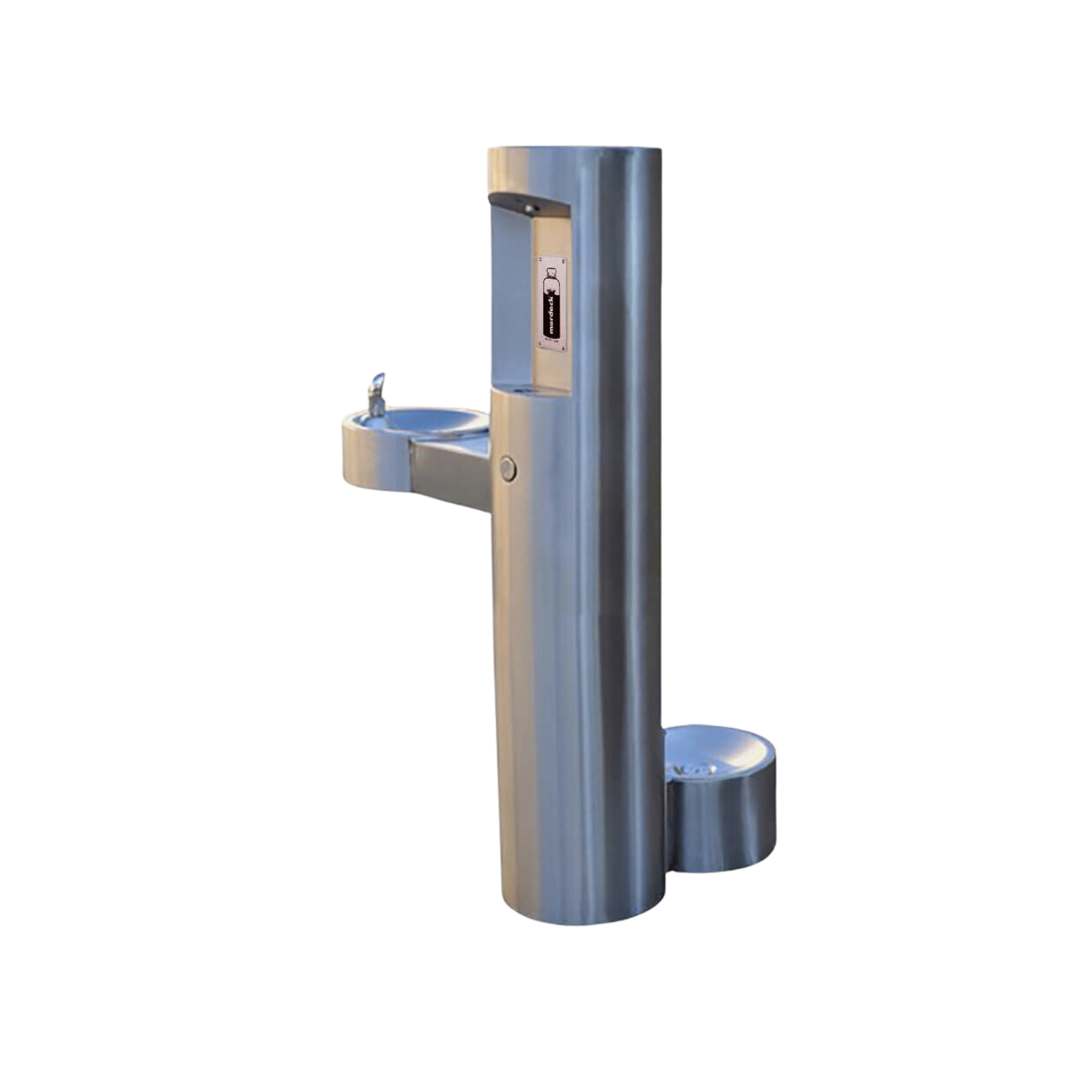 GYM74MO-PF-BLR-KIT | 142.400.113 | Outdoor Pedestal Bottle Filler with Barrier-Free Drinking Fountain and Pet Fountain