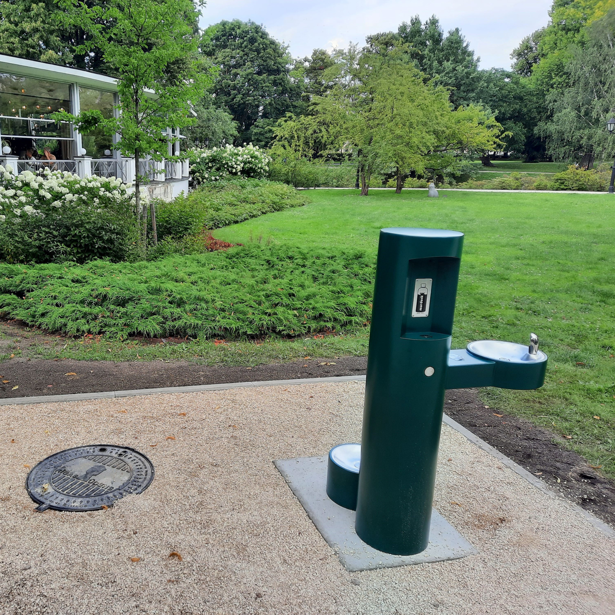 GYM-PF | 142.400.113 | GYM Series Pedestal Mounted Bottle Filler with Drinking Fountain and Pet Fountain